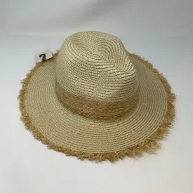 Beige Straw Wide Brim Fedora