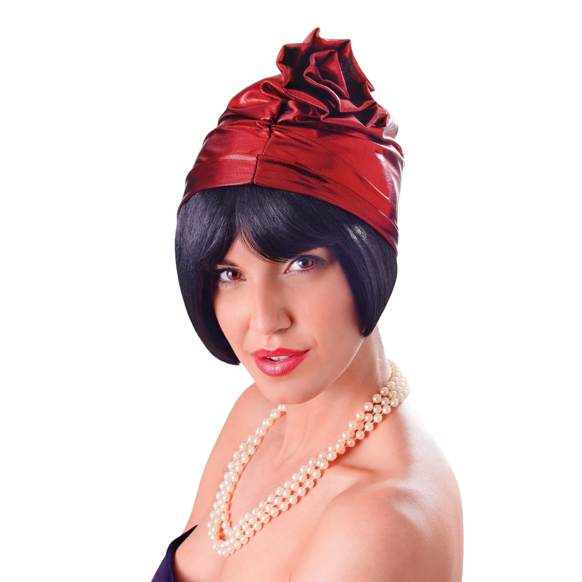 Cloche Hat Red Womans 1920s Headpiece