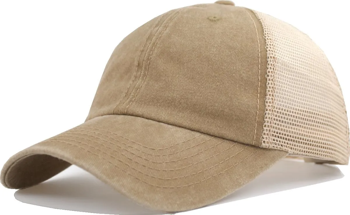 Comfy Vintage Trucker Baseball Hat- M/L/XL/XXL Women Men Unstructured Washed Dad Cap | Snapback | Soft Crown | Soft Mesh