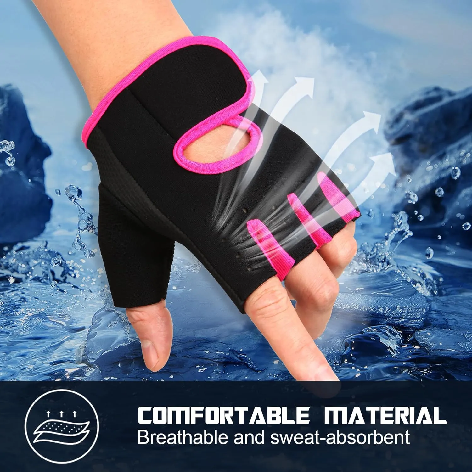 Flammi Women's Exercise Gloves Fitness Gym Workout Gloves Fundamental Training Gloves