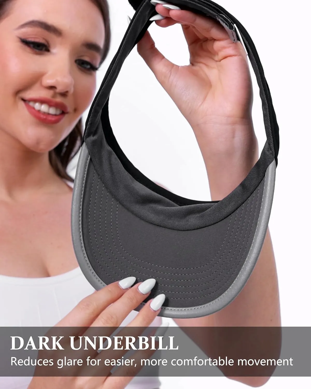 GADIEMKENSD Reflective Sun Visor for Women, UPF 50  Lightweight & Breathable for Running, Tennis, Golf & Outdoor Sports