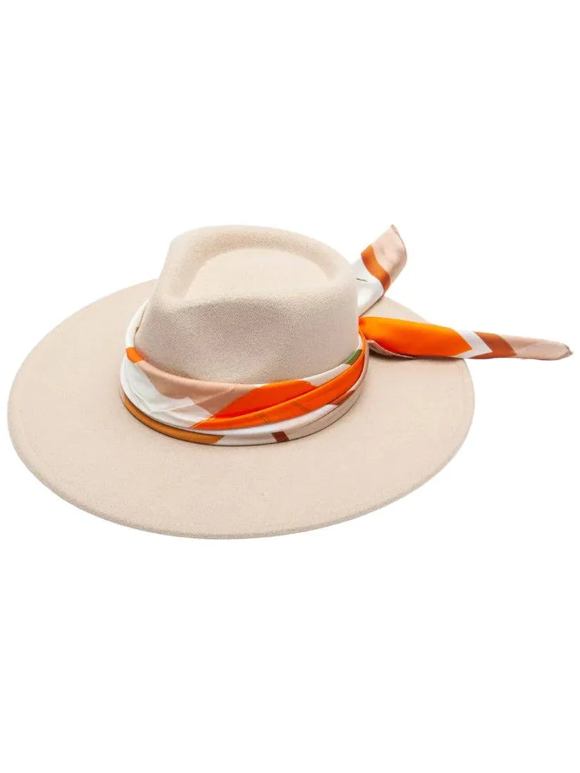 Heatwave Rancher Hat w/ Scarf Trim