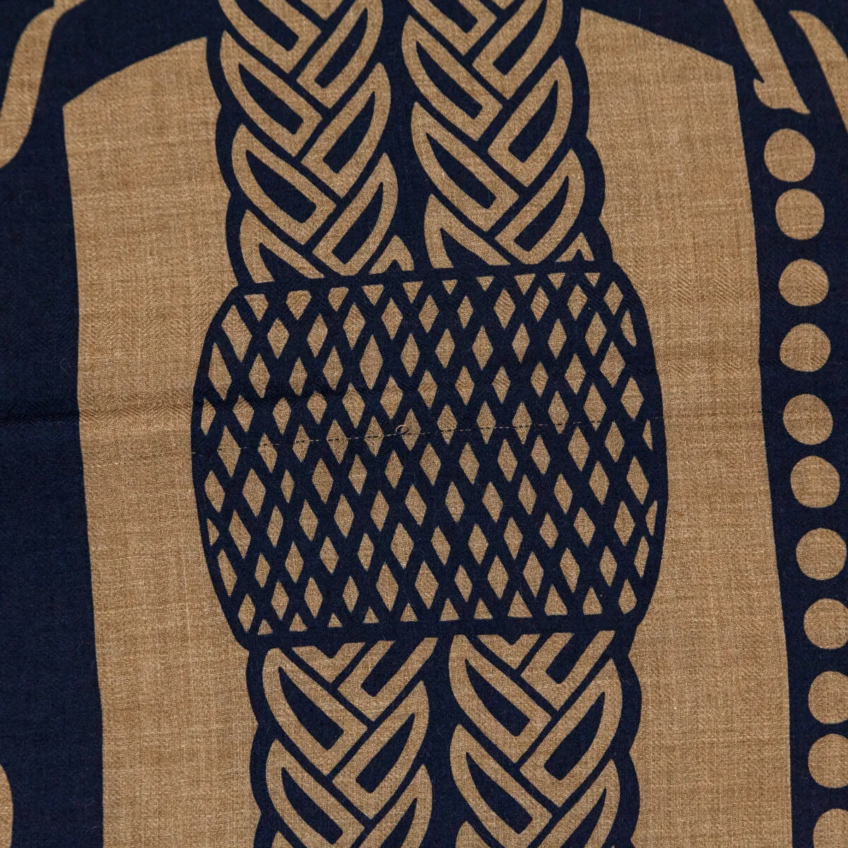Hermes Caramel & Navy Cashmere Fantaisie d'Etriers Shawl 140