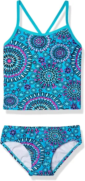 Kanu Surf Girls' Melanie Beach Sport UPF 50  Banded Tankini 2-Piece Swimsuit