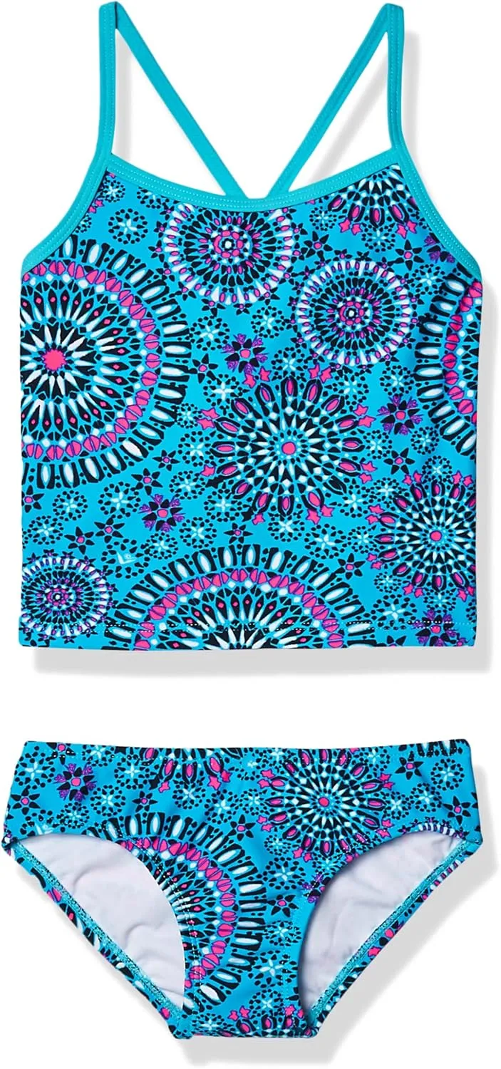 Kanu Surf Girls' Melanie Beach Sport UPF 50  Banded Tankini 2-Piece Swimsuit