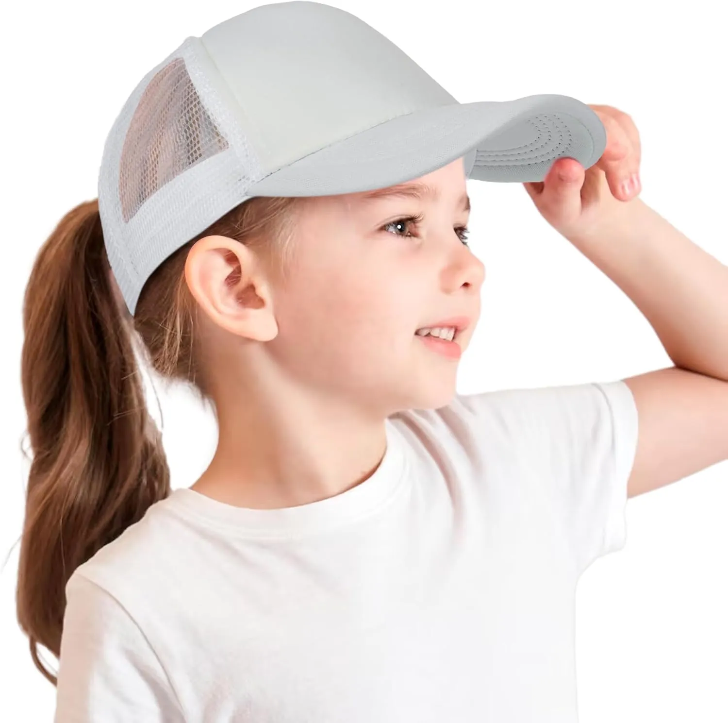 Kids-Girls Trucker-Hat Adjustable-Baseball-Cap Toddler-Boys Outdoor-Summer - Mesh Sun Hats Fit for 2-6 Years