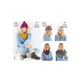 King Cole Super Chunky Accessory Pattern 5600