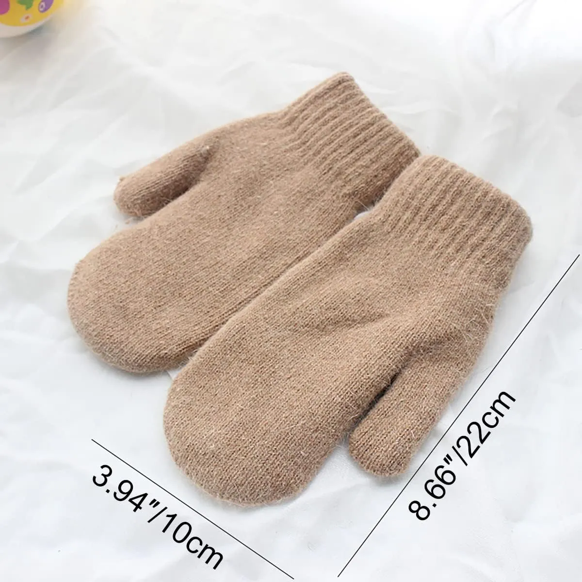 Knit Mittens for Women Warm Winter Fleece Lined Mittens Womens Gloves for Cold Weather