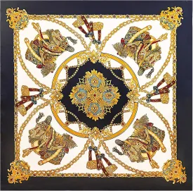 Large Silk Like Satin Scarf Neck Head Wrap 35 Inch Square