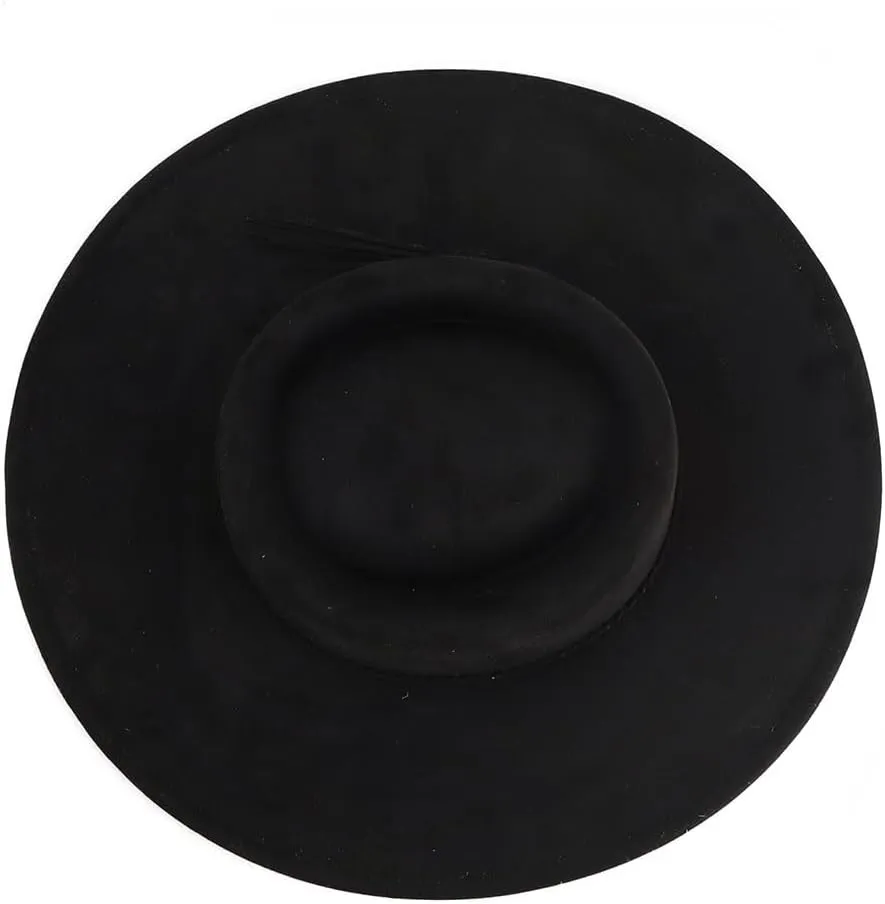 LIDHAY Wide Brim Fedora Hat for Men Women Big Rancher Felt Hat Pork Pie Jazz Hat