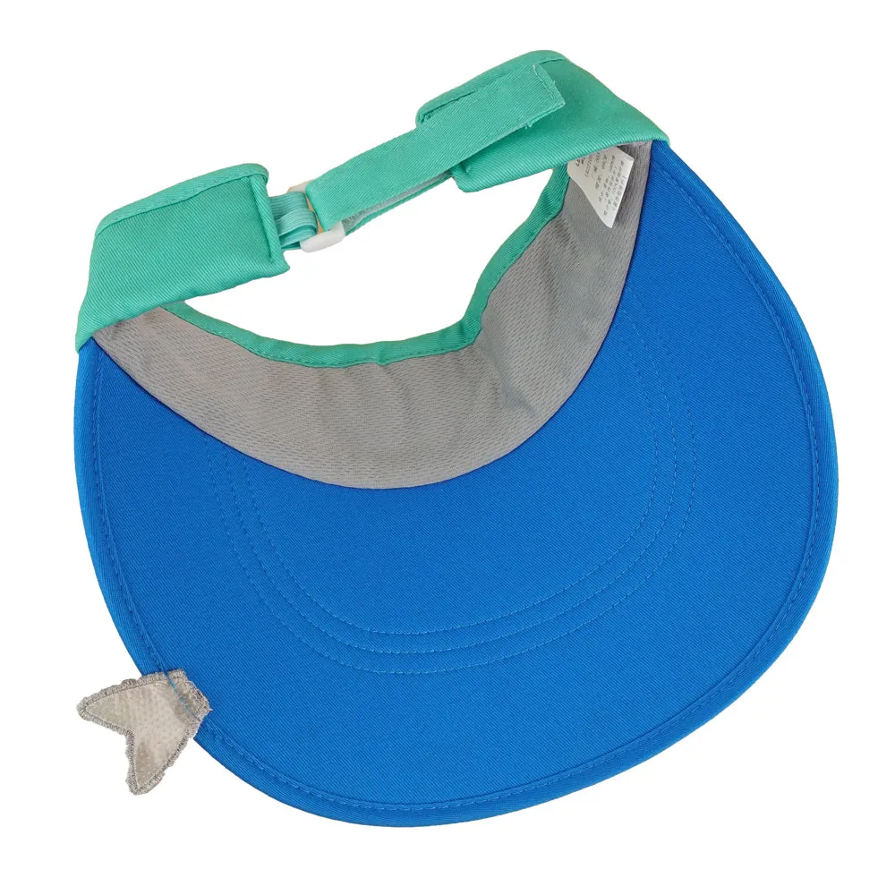 Little Surprise Box Cotton Blue Shark theme Visor Hat for Kids& Toddlers