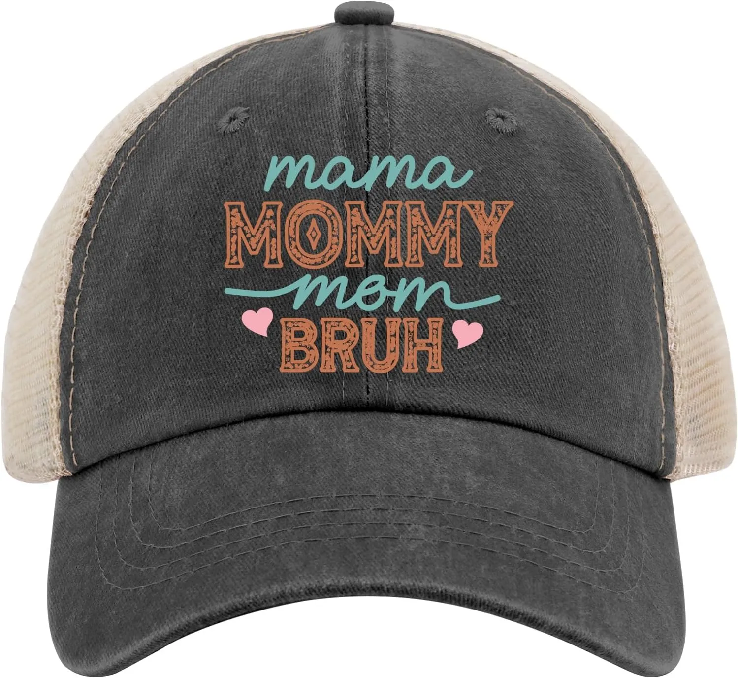 Mama Mommy Mom Bruh Mothers Day Baseball Cap Women's hat AllBlack dad hat Gifts for Men Outdoor Hat