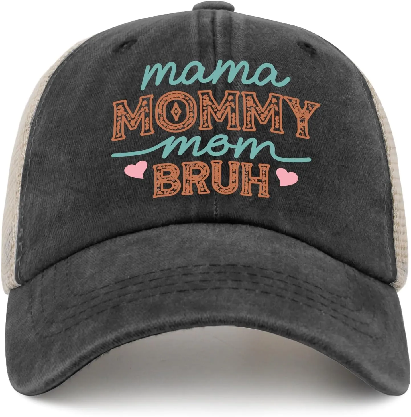 Mama Mommy Mom Bruh Mothers Day Baseball Cap Women's hat AllBlack dad hat Gifts for Men Outdoor Hat