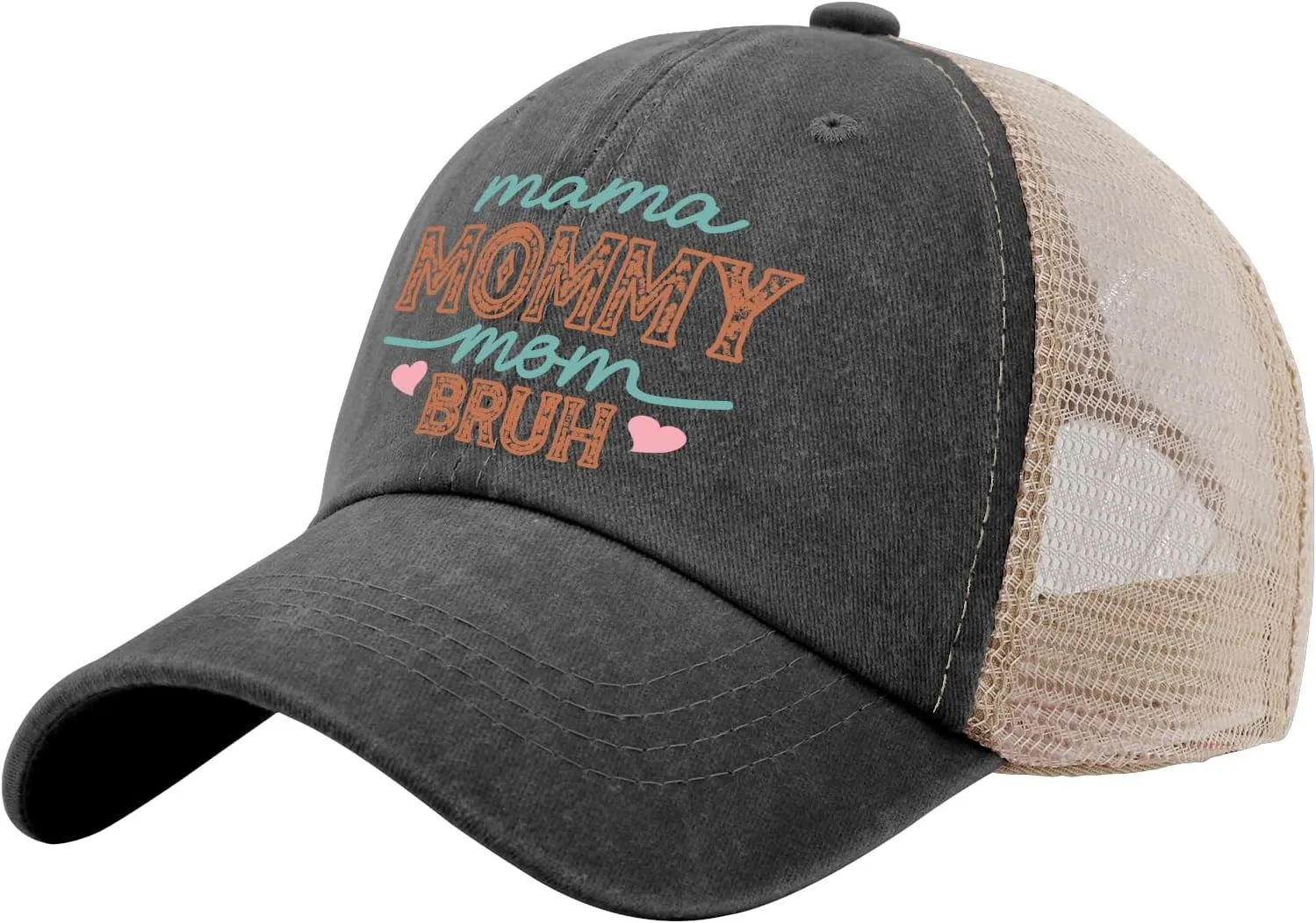Mama Mommy Mom Bruh Mothers Day Baseball Cap Women's hat AllBlack dad hat Gifts for Men Outdoor Hat