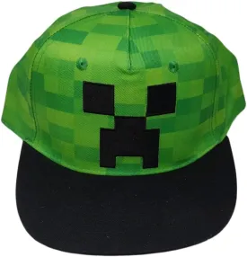 Minecraft Allover Print Creeper Youth Boys Snapback Cap Hat New Licensed