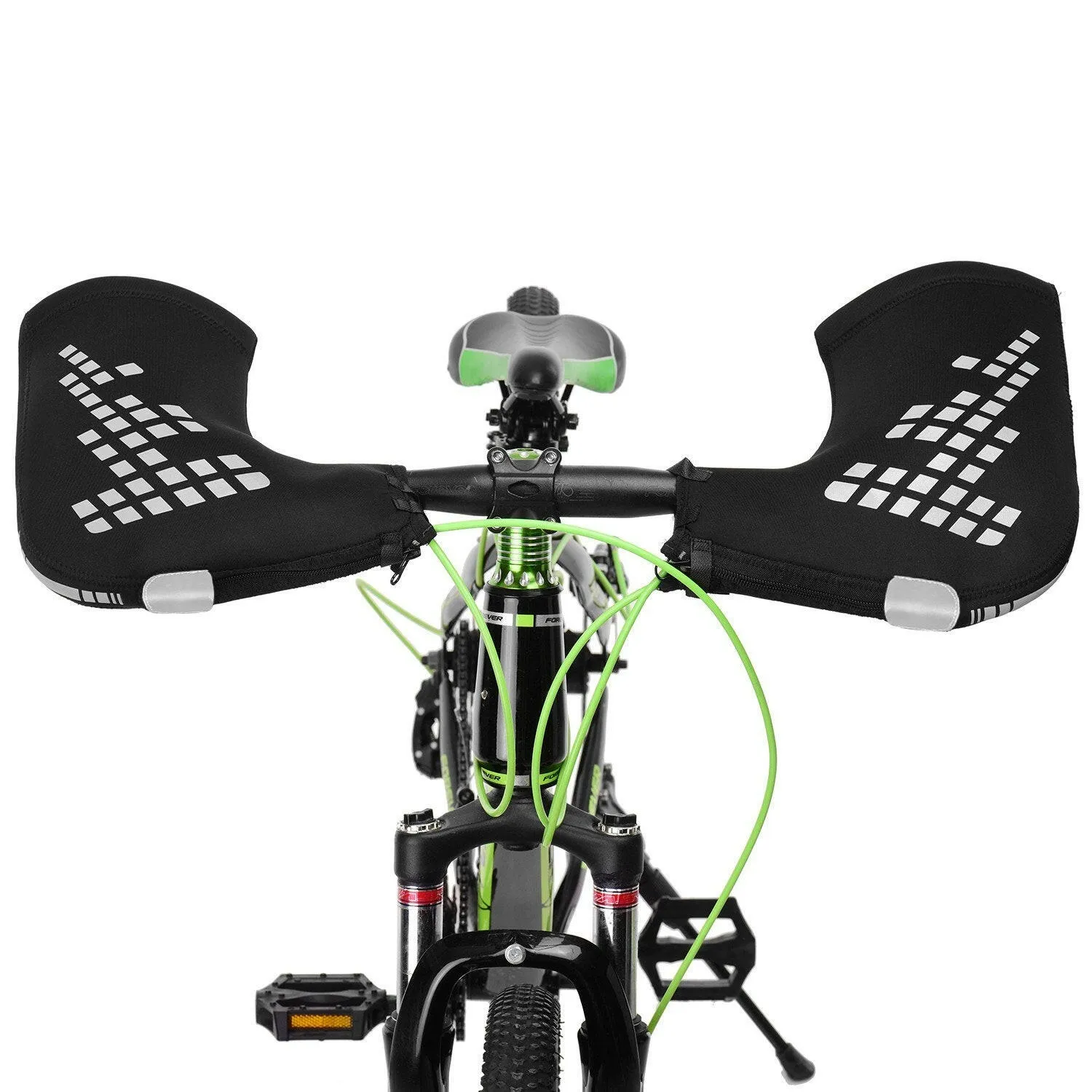 Mountain Bike Handlebar Mittens Windproof Bike Motorcycle Bar Mitts Thermal Covers Reflective Bike Handle Warmer