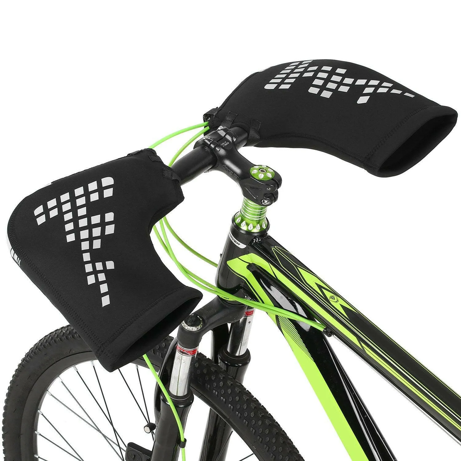 Mountain Bike Handlebar Mittens Windproof Bike Motorcycle Bar Mitts Thermal Covers Reflective Bike Handle Warmer