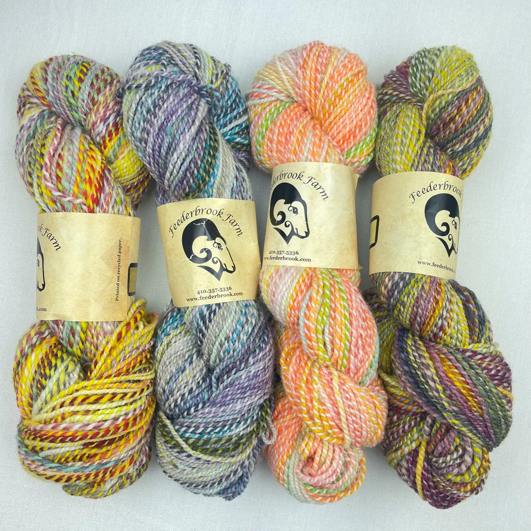 Nightshift Shawl Knitting Kit | Feederbrook Farm Entropy Superwash Merino DK