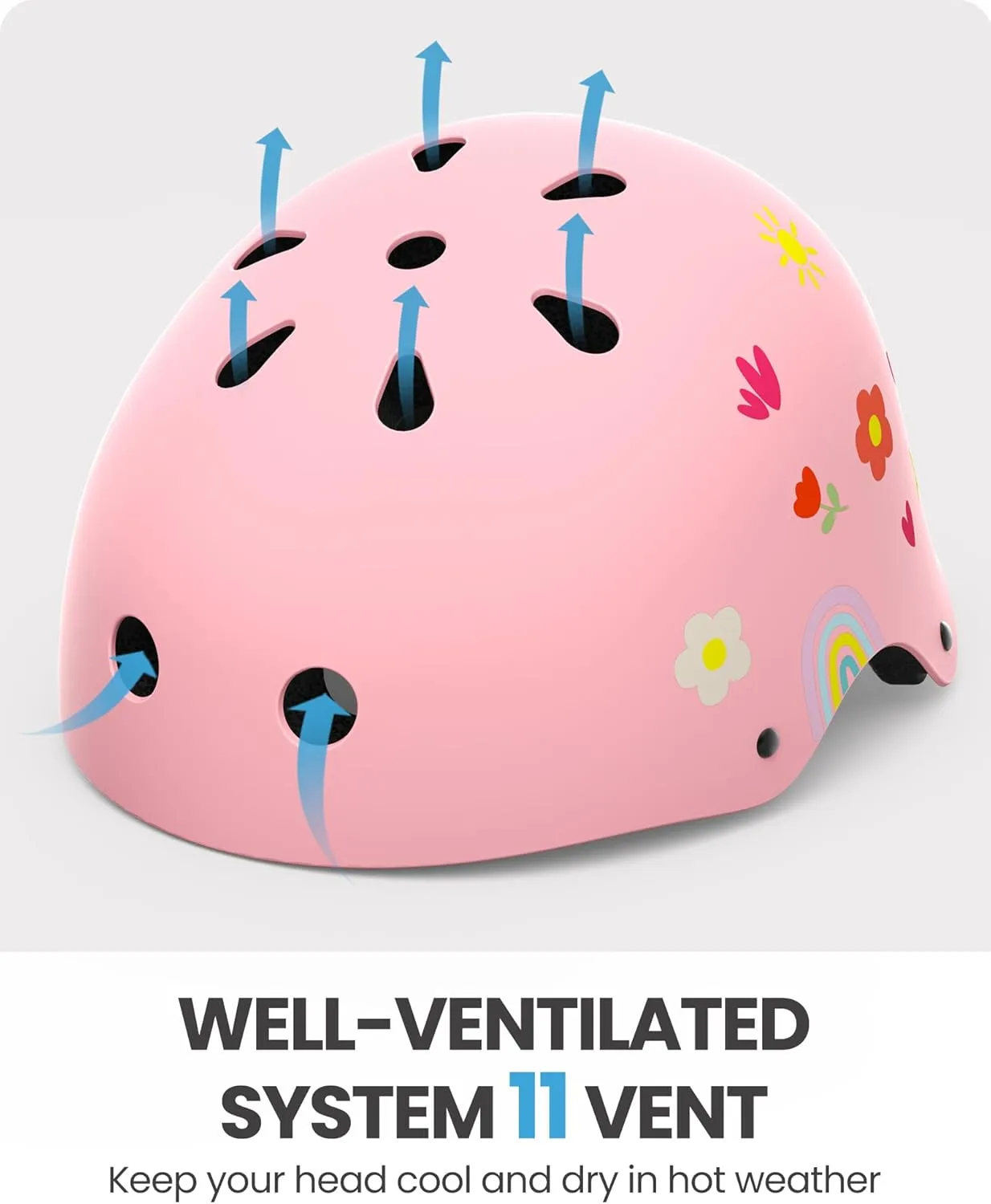 OutdoorMaster Youth & Kids Bike Helmet -Beetles Jr.Adjustable Multi-Sports Skateboard Helmet with Removable Liners for Balance Bike, Toddler Scooter