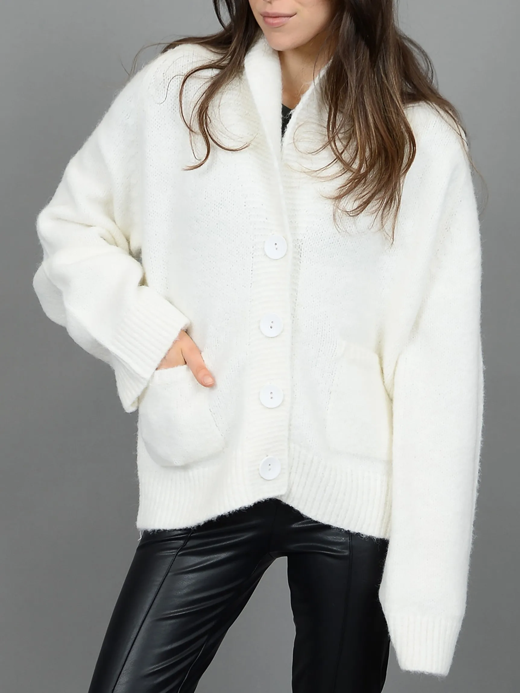 RD STYLE Après Knit Shawl Neck Cardigan