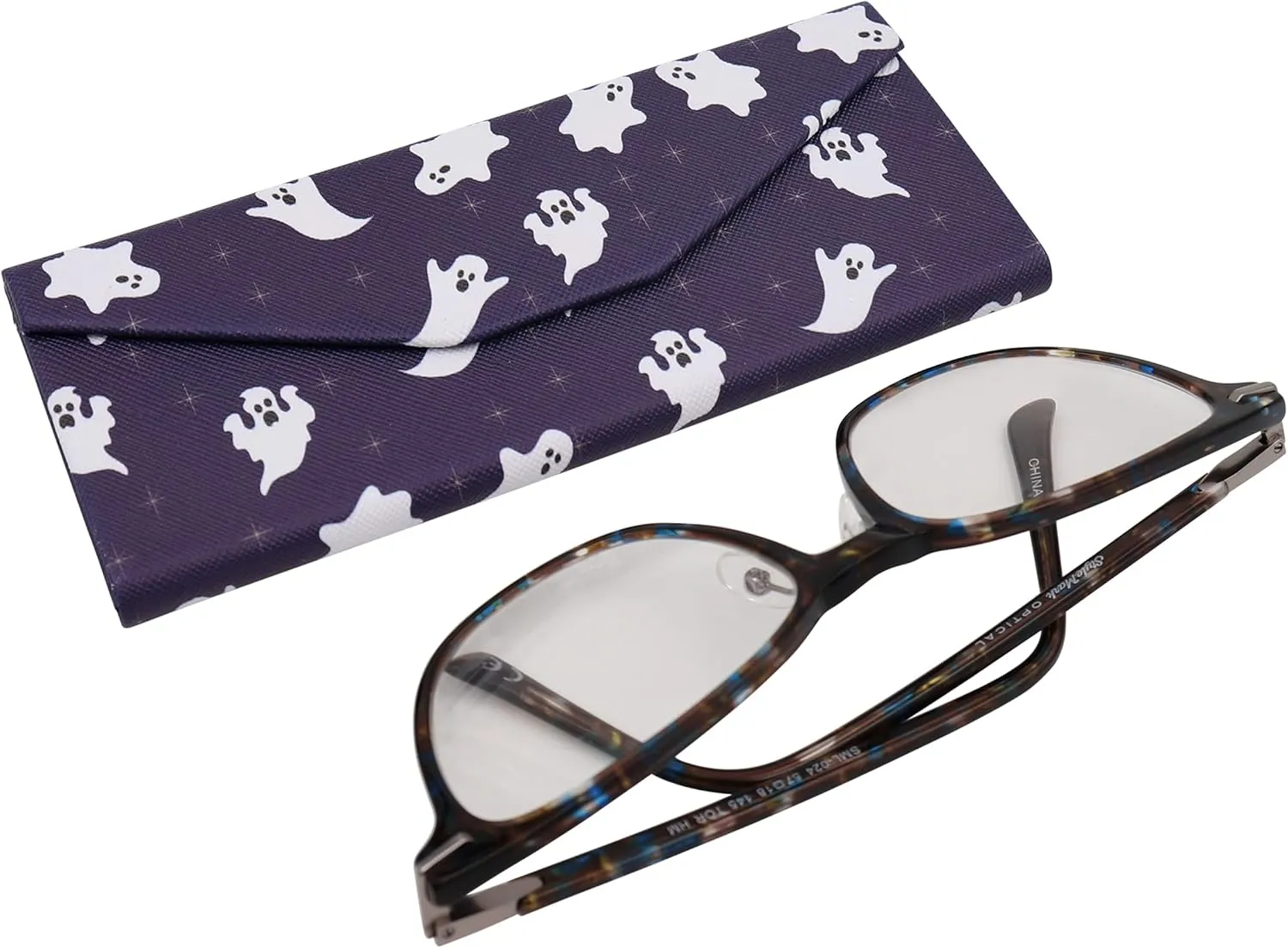 Real Sic Glasses Case for Men and Women - Magnetic Folding Hard Shell Sunglass Holder - Inspired by Halloween/Horror/Occult