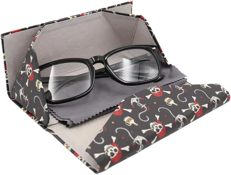 Real Sic Glasses Case for Men and Women - Magnetic Folding Hard Shell Sunglass Holder - Inspired by Halloween/Horror/Occult