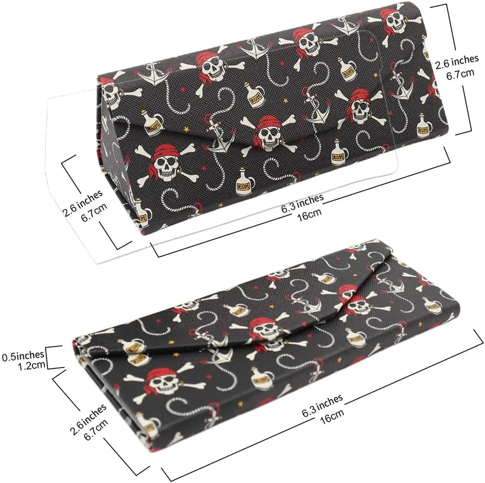 Real Sic Glasses Case for Men and Women - Magnetic Folding Hard Shell Sunglass Holder - Inspired by Halloween/Horror/Occult