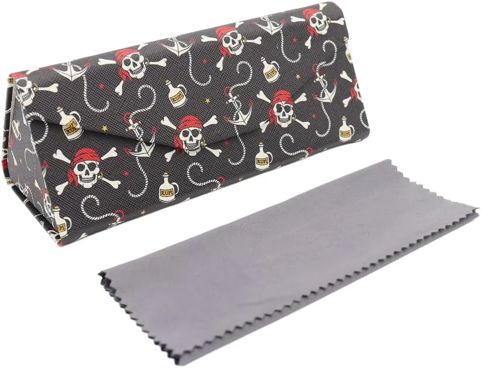 Real Sic Glasses Case for Men and Women - Magnetic Folding Hard Shell Sunglass Holder - Inspired by Halloween/Horror/Occult