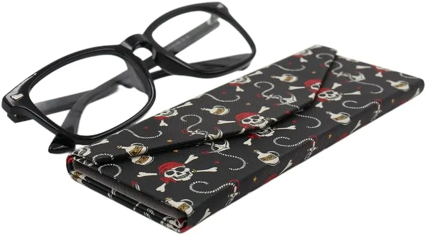 Real Sic Glasses Case for Men and Women - Magnetic Folding Hard Shell Sunglass Holder - Inspired by Halloween/Horror/Occult