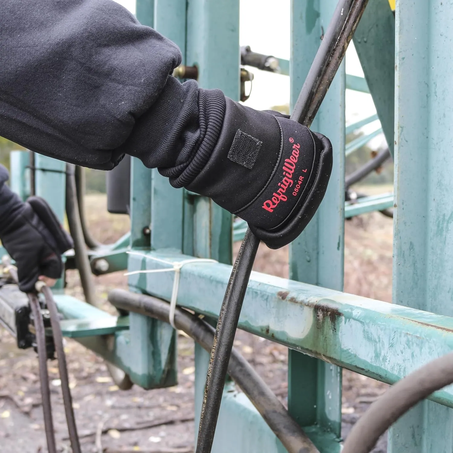 RefrigiWear Softshell Convertible Mitt  Insulated Open Finger Mitten Work Glove
