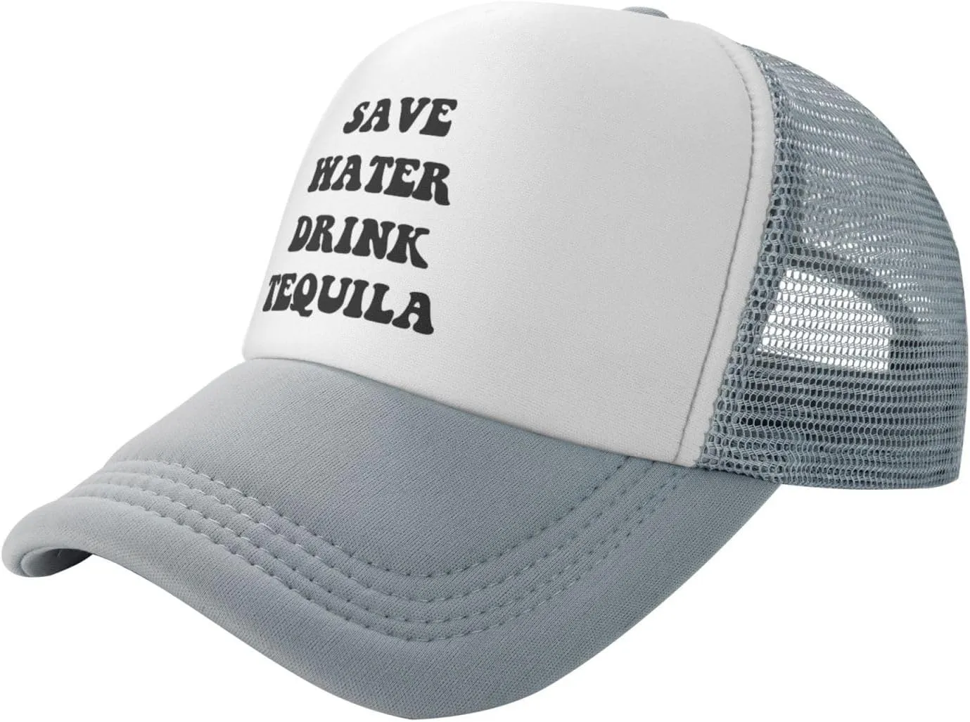 Save Water Drink Tequila Hat Funny Baseball Caps Adult Mesh Trucker Hats Adjustable Sport Cap Men Women Black
