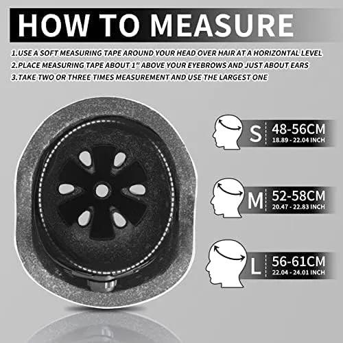 Skateboard Cycling Helmet for Kids, Lightweight Adjustable Liners Ventilation Multi-Sport Skates Helmets for Bicycle Ice Skate Scooter Snow Board Beginner Youth & Adults Ages 3-18