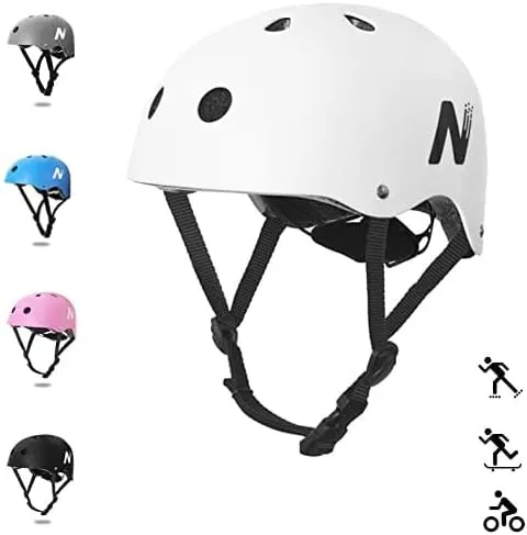 Skateboard Cycling Helmet for Kids, Lightweight Adjustable Liners Ventilation Multi-Sport Skates Helmets for Bicycle Ice Skate Scooter Snow Board Beginner Youth & Adults Ages 3-18