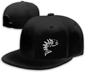 Snapback Hats for Men Flat Bill Black Adjustable Baseball Cap Trucker Hat for Dad American Flag Pirate Skull Caps Cool