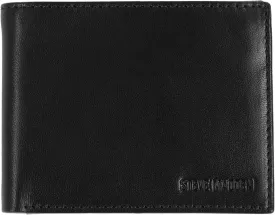 Steve Madden Men's Slim Leather Wallet with Extra Capacity Attached Flip Pockets