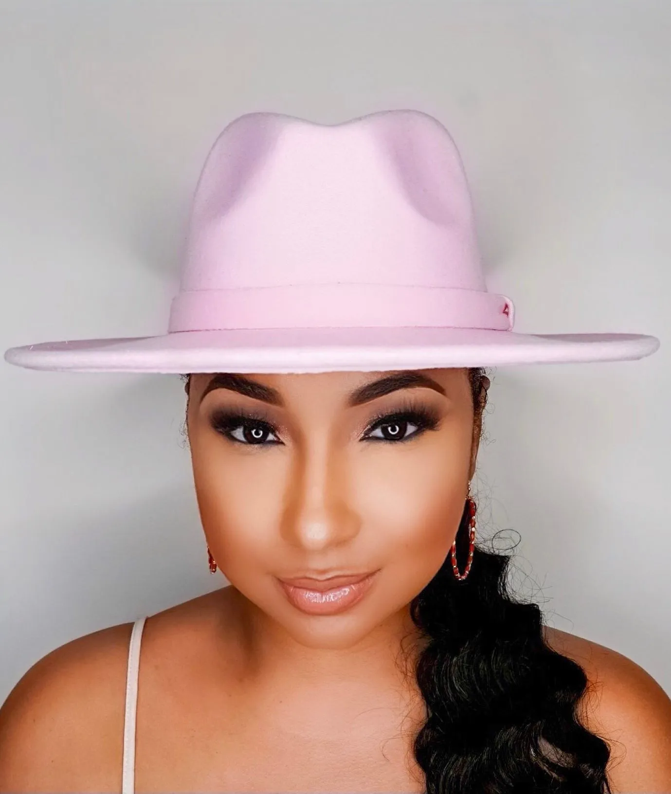 Still Trending | Wide Brim Panama Felt Fedora Hat with Band for Women Men - 2