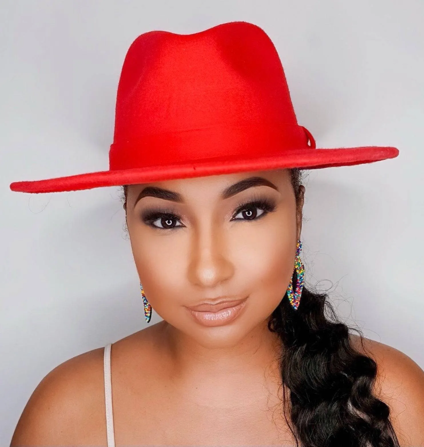 Still Trending | Wide Brim Panama Felt Fedora Hat with Band - Mustard