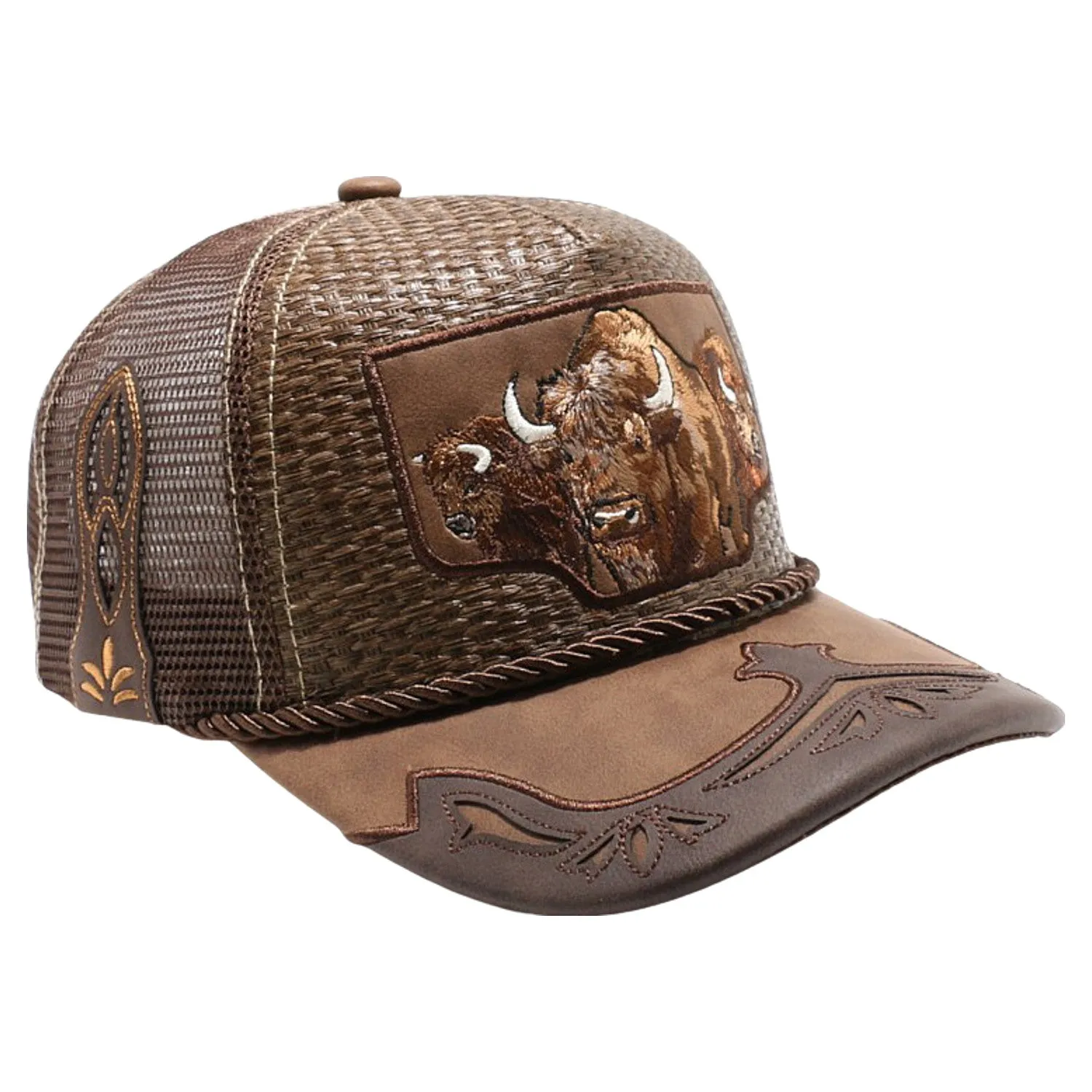 Straw Amaze In Animal Buffalo Hat (Brown)