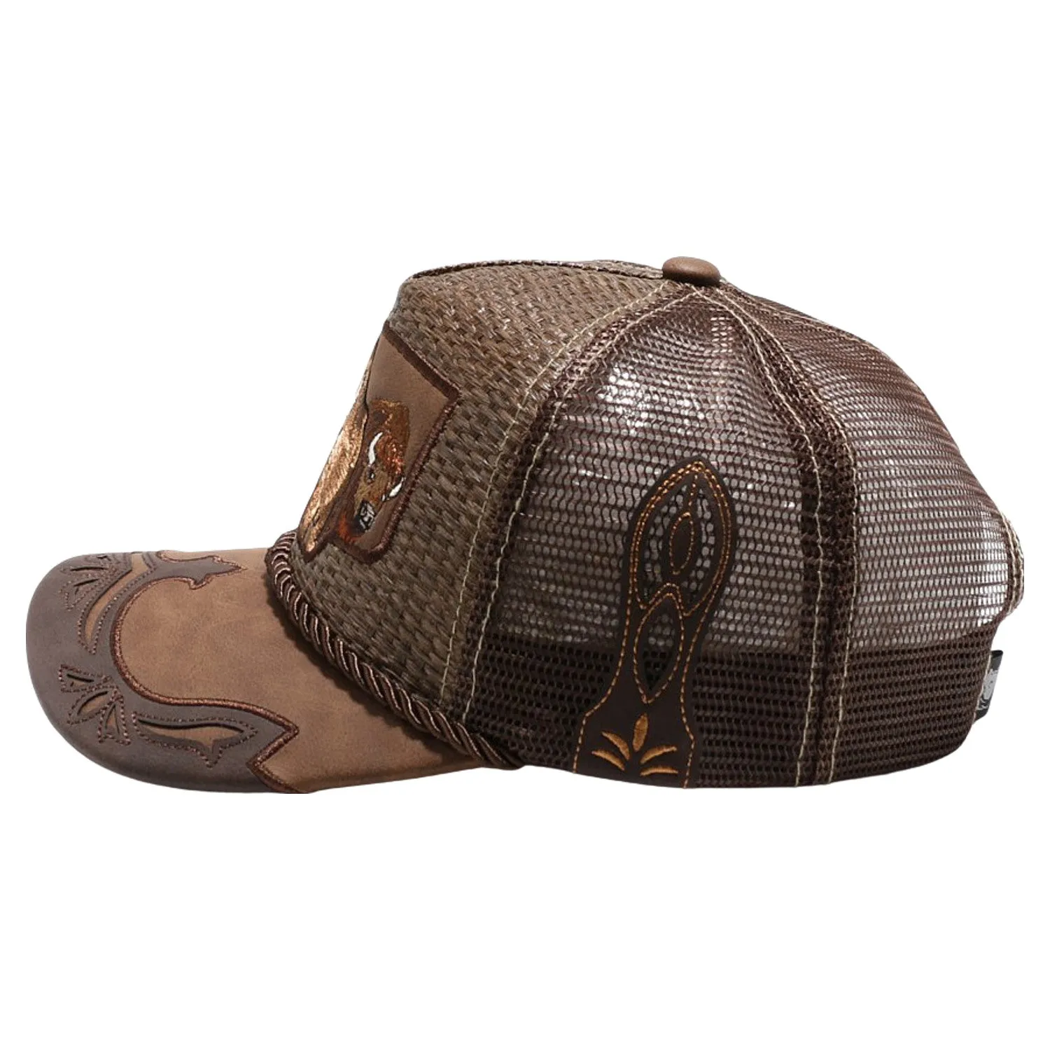 Straw Amaze In Animal Buffalo Hat (Brown)