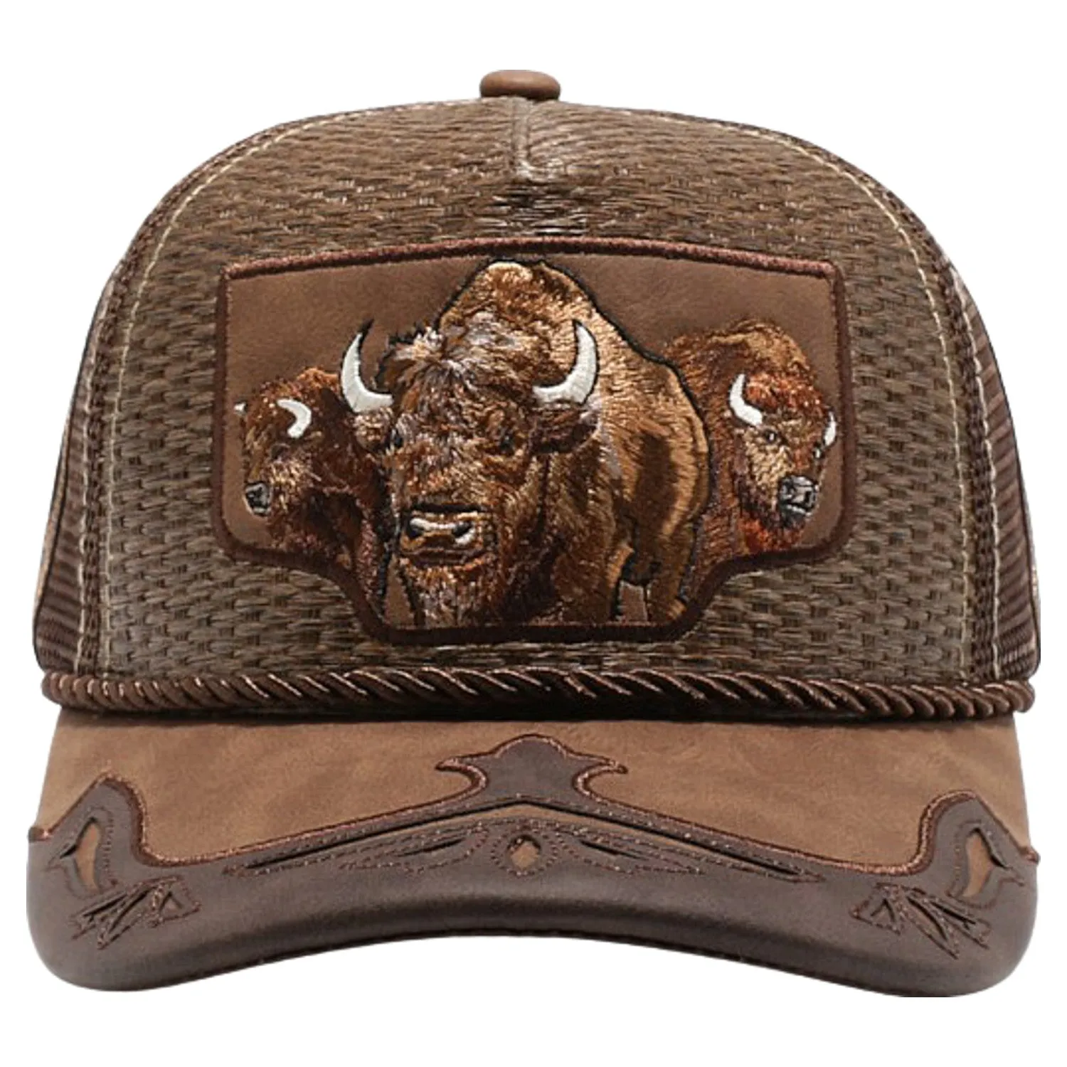 Straw Amaze In Animal Buffalo Hat (Brown)