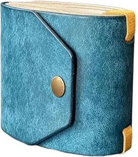 The Cash Wrap Wallet,Fast Cash Access Money Holder,Simple Wallets for Cashs Leather Money Holder Travel,Handy Purse Bands with Magnetic Clasp,Travel Card for Outdoor Travel Family (Blue)
