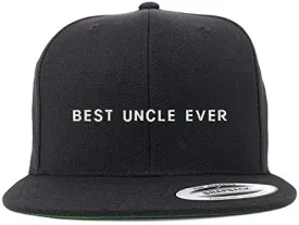 Trendy Apparel Shop Best Uncle Ever Structured Flatbill Snapback Cap