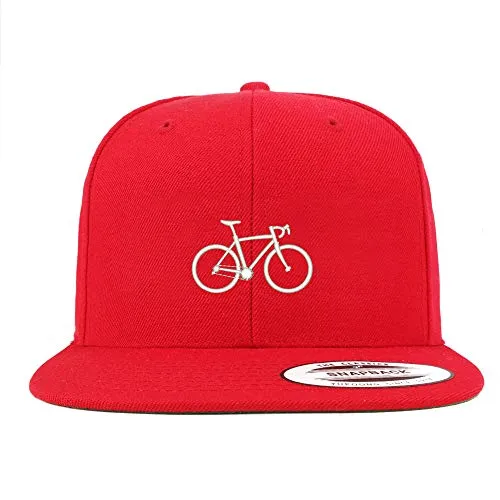 Trendy Apparel Shop Bicycle Embroidered Flat Bill Snapback Cap