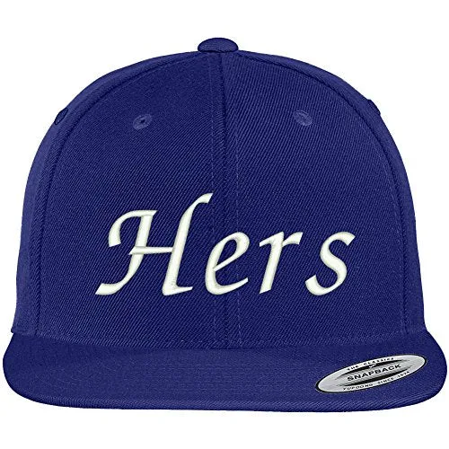 Trendy Apparel Shop Hers Embroidered Flat Bill Adjustable Snapback Cap