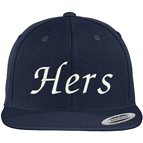 Trendy Apparel Shop Hers Embroidered Flat Bill Adjustable Snapback Cap