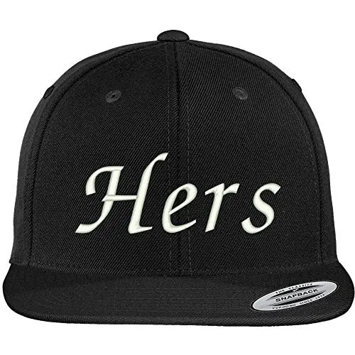 Trendy Apparel Shop Hers Embroidered Flat Bill Adjustable Snapback Cap