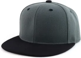 Trendy Apparel Shop Infant to Youth Plain Structured Flatbill Snapback Cap