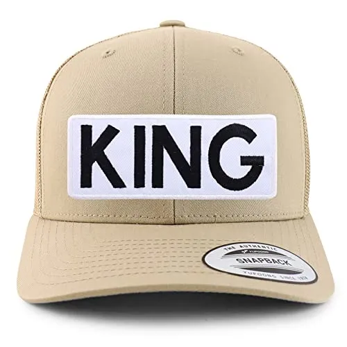 Trendy Apparel Shop King Patch 6 Panel Retro Baseball Mesh Cap