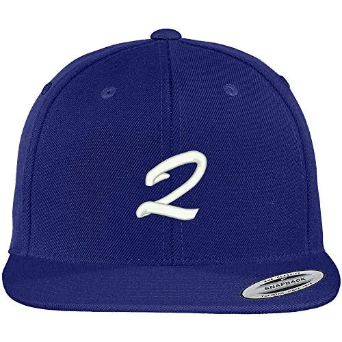 Trendy Apparel Shop Letter Q Brushed Script Embroidered Flat Bill Snapback Baseball Cap