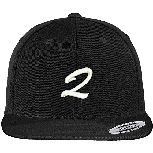 Trendy Apparel Shop Letter Q Brushed Script Embroidered Flat Bill Snapback Baseball Cap